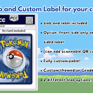 Custom Trading Card Slab Label - Etsy Custom Trading Card Slab Label - Etsy