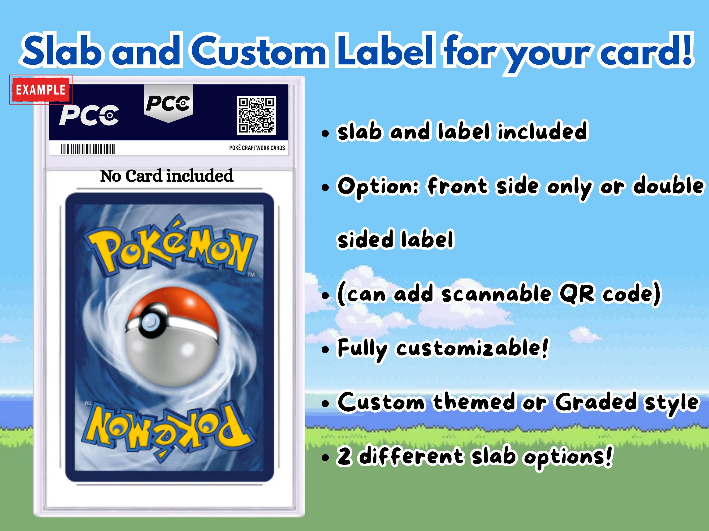 Label and Slab Included! Fully Customizable Label, Modern Acrylic Card Slab  or Graded Snap Style Polystyrene Slab, Unsealed, No Card - Etsy