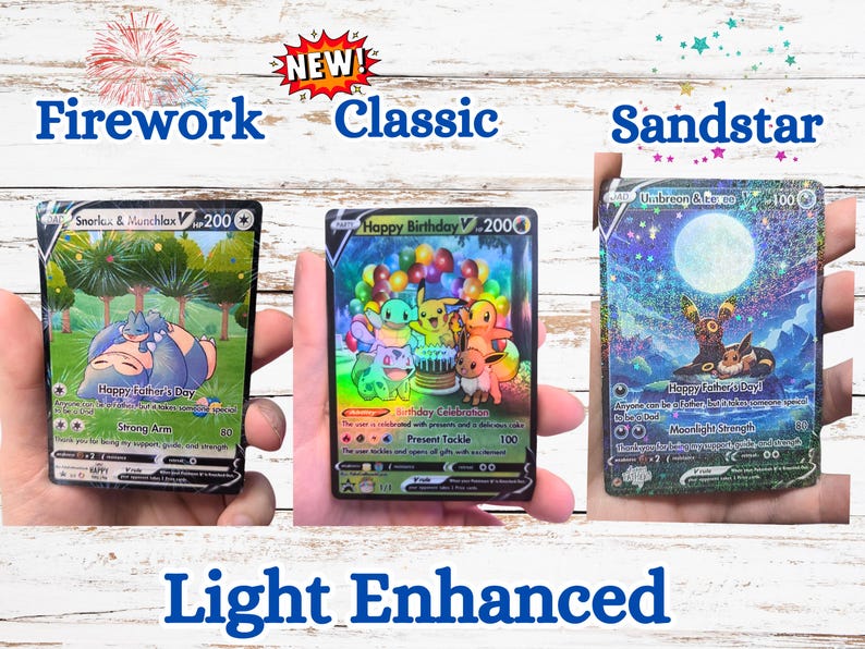 Poke mon Personalized Gamer Birthday Card, Holographic Overlay image 6