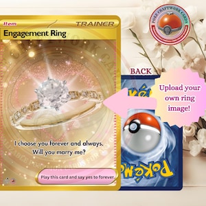 Engagement gift, gamer Engagement Card, Gamer Ring Card, Gamer wedding gift, Gamer Gift, poke engagement card