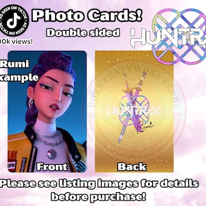 Kpop Demon hunt ers, Huntri x, Kpop Photocards, Autograph backs