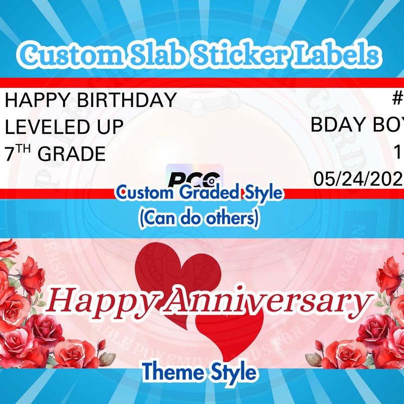 Tcg Custom Slab Label - Etsy