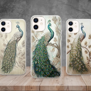 Paint like peacock in pale dull colour Phone Case for iPhone 15, 14, 13, 12, 11, Samsung S10, A33, S20, S22, Huawei P30, Pixel 6, 8