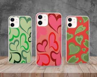 Custodia per telefono Love Hearts Custodia per telefono a cuore per iPhone 14, 12, 11 Pro, Xr, Xs, 13, Samsung S10, A33, S20, S22, Huawei P30, Pixel 6 Pro, 6A