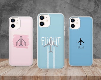 Custodia per telefono motivazionale Plane Flight Dream Travel per iPhone 14, 12, 11 Pro, Xs, 13, Samsung S10, A33, S20, S22, Huawei P30, Pixel 6 Pro, 6A