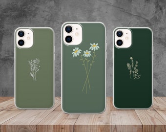 Custodia per telefono floreale estiva dalla forma semplice per iPhone 15, 14, 12, 11 Pro, 13, Samsung S24, S23, A15, A33, S20, S22, Huawei P30, Pixel 6 Pro, 8A