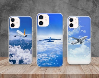 Custodia per telefono Plane Flight Dream Travel Blue Sky per iPhone 14, 12, 11 Pro, Xs, 13, Samsung S10, A33, S20, S22, Huawei P30, Pixel 6 Pro, 6A