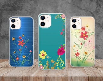 Custodia per cellulare con fiori estivi romantici e carini per iPhone 15, 14, 12, 11, 13, Samsung S24, S23, A33, S20, S22, Huawei, Pixel, ASUS, OnePlus, RealMe