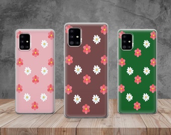 semplice custodia per telefono con fiori di margherita estiva per iPhone 14, 12, 11 Pro, Xr, Xs, 13, Samsung S10, A33, S20, S22, Huawei P30, Pixel 6 Pro, 6A