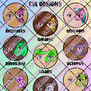 Printable Face Paint Eye Design Menu Board (PDF & PNG) - Etsy