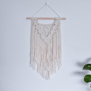 Boho wall art Macrame wall hanging Midcentury modern wall hanging fiber art boho home decor wall tapestry  white macrame boho nursery decor