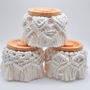 macrame jar boho tealight holder macrame candle holder boho home decor decorative jar with lid macrame spring home decor hostess gift