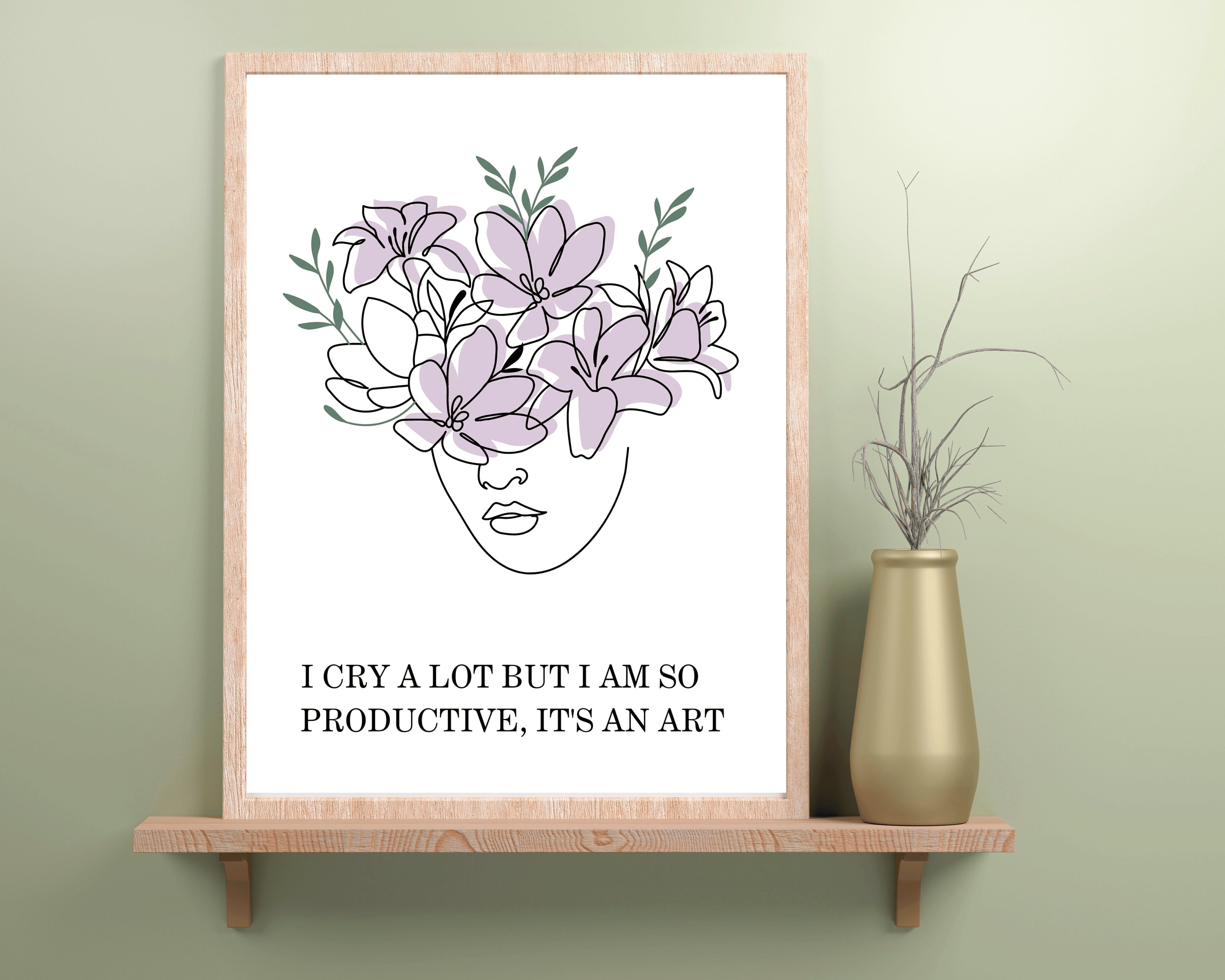 I Cry A Lot but I Am so Productive It's an Art Digital Print 8x10 11x14 ...
