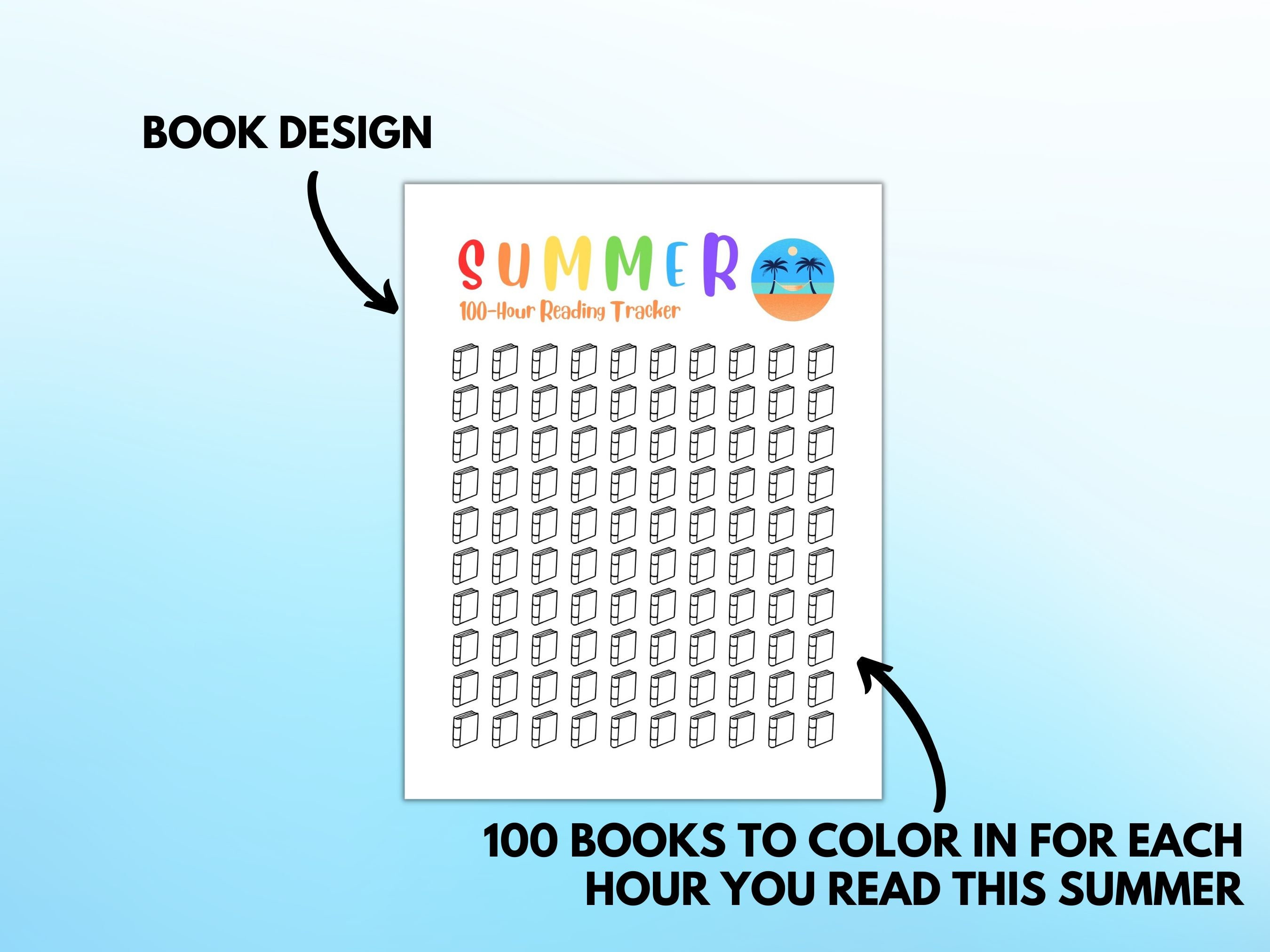 Summer Reading Challenge Log - Bundle of Five Designs - Beach and ...