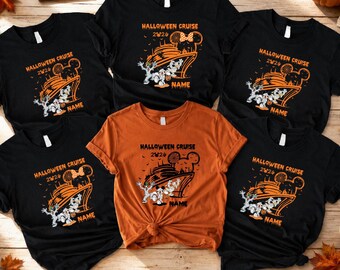 Disney Halloween Cruise Shirts Mickey Minnie Mouse Spooky Season Boo Crew Halloween Tee Cruise Shirts Matching Family Cruise Vacation Tshirt
