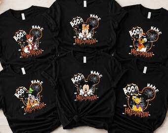 Custom Disney Halloween Shirts Mickey And Friends Personalized Halloween Disney Vacation Shirts Mickey Minnie Mouse Donald Daisy Duck Shirts