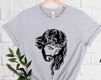 Holy Face Of Jesus Shirt, Jesus Christ Shirt, Jesus Lover Tee, Christian Clothing, Shirt For Church, Catholic Tshirt, Religious Shirt, Faith