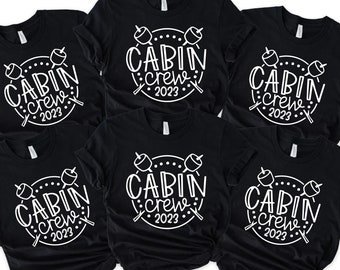 Cabin Crew T-shirt, Family Camping Tee, Family Reunion Top, Caming Shirt, Cabin Life, Camp Tshirt, Gift for Camper, Lake Life, Fishing Shirt