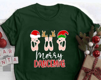 Merry Dancemas T-Shirt, Cute Christmas Shirt, Dance Mom Shirt, Dance Team Gifts,Kids Christmas Shirt, Christmas Vibes, Kids Christmas Shirt