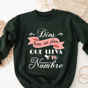 Dios Tiene Un Plan Que Lleva Tu Nombre, Bible Verse Sweatshirt, Religious Sweater, Proverbios 16,Spanish Christian Gift,Spiritual Sweatshirt