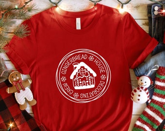 Gingerbread House Decorating Crew T-Shirt  Christmas Shirts  Family Christmas Christmas Family Retro Christmas Christmas Vibes,Holiday Gifts