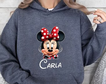Personalized Minnie Hoodie  Disney Vacation  Disney Hoodie  Custom Hoodie  Personalized Hoodie  Disney Family, Mickey Hoodie, Disney Trip