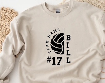 Custom Volleyball Sweatshirt,Game Day Sweatshirt,Custom Sweatshirt,Volleyball Mom,Volleyball Gifts,Match Day,Custom Volleyball,Birthday Gift