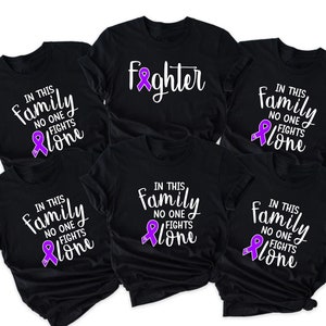 Cancer Support Family Matching Shirts Personalized Ribbon Cancer Survivor Support Squad Shirt Cancer Warrior Chemo Gift Cancer Awareness