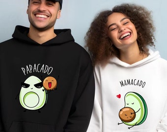 Mamacado Papacado Hoodie  Baby Announcement  Pregnancy Reveal  Mommy To Be  Soon To Be Mom  Mama Hoodie Custom Hoodie Couple Hoodie