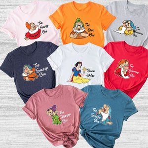 Snow White And Seven Dwarfs Shirts, 7 Dwarfs, Disney Group Shirts, Disney Family Shirts, Seven Dwarfs Birthday Party, Disney Theme Birthday