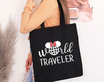 World Traveler Canvas Bag, Disney Vacation, Disney Family, Disney World, Disney Squad, Family Vacation, Canvas Tote Bag, Canvas Shoulder Bag