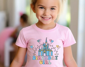 Disney Birthday Girl Shirt,Girls Birthday Shirt,Personalized Shirts,Disney World Shirts,Disneyland Shirt,Disney Princess,Birthday Shirt Girl