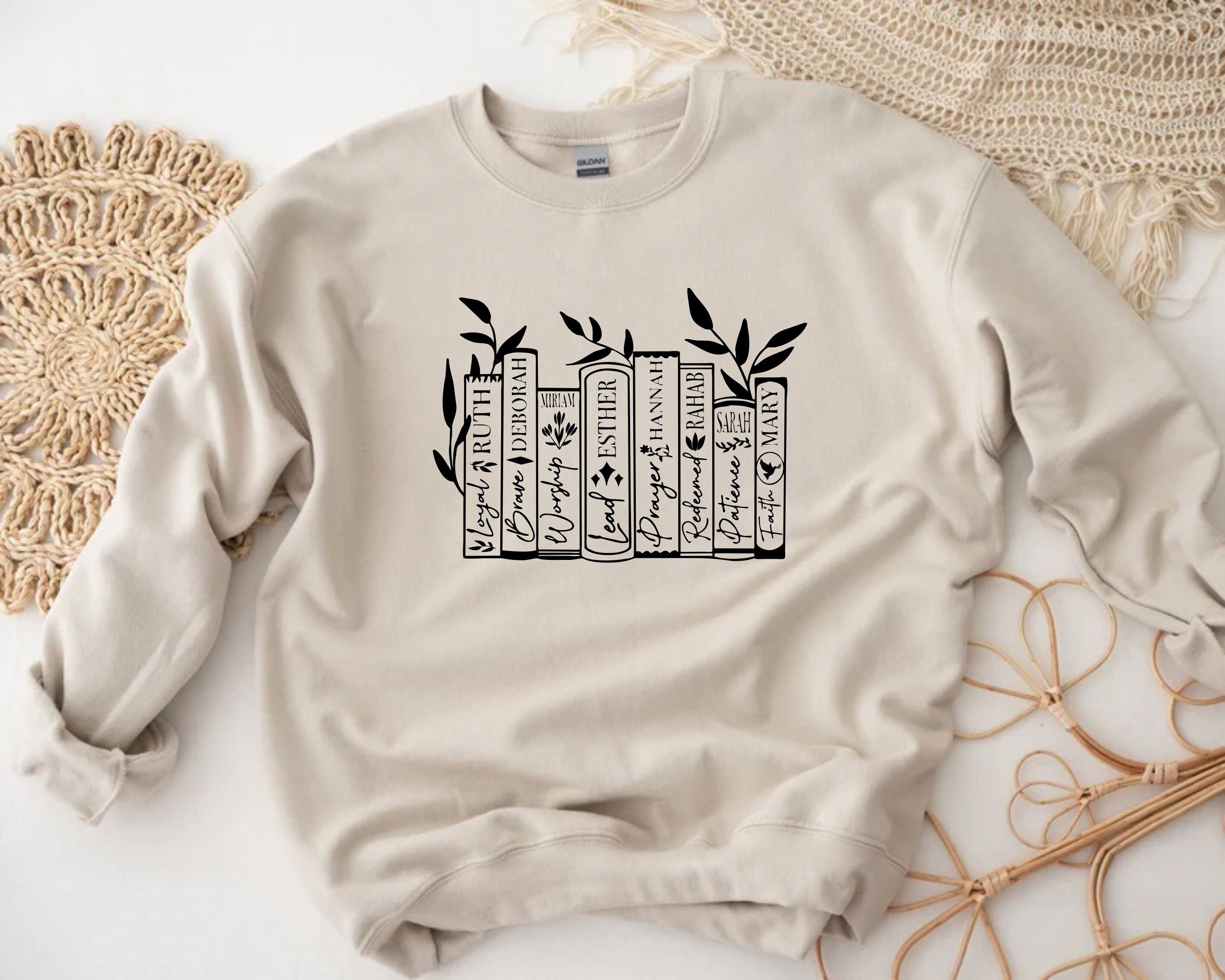 Christian Women Of The Bible Sweater  Loyal Ruth  Brave Deborah  Worship Miriam  Lead Esther  Prayer Hannah, Redeemed Rahab, Patience Sarah