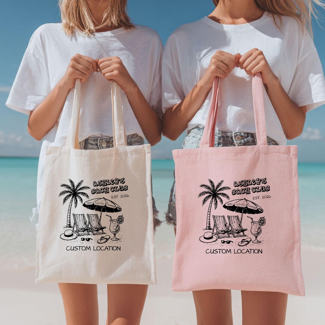 Custom Bachelorette Party Tote Bag Personalized Bride Bag Maid of Honor ...