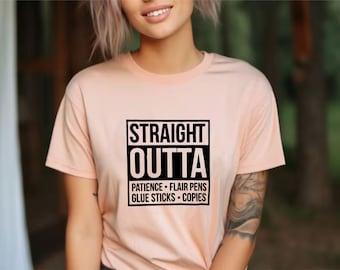 End Of School Funny Teacher Shirt Summer Break Shirt End Of Year  Teacher Gift Straight Outta Holiday Shirt Teacher On Break Summer Gifts