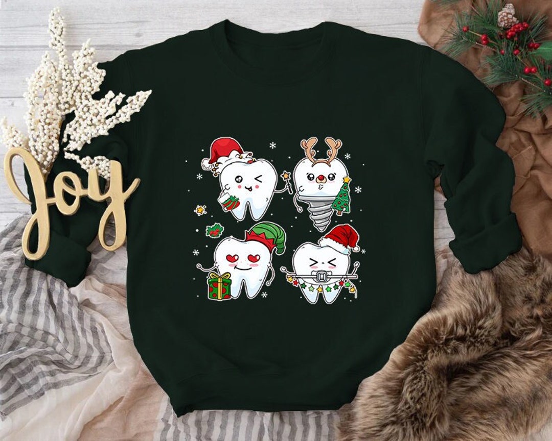 Dental Christmas Sweatshirtcute Christmas Sweaterdental Etsy