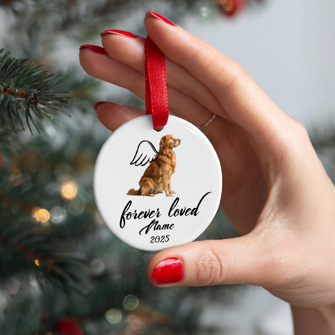 Custom Pet Memorial Christmas Ornament Personalized Dog Portrait Dog ...