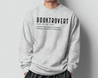 Booktrovert Definition Sweatshirt  Book Lover  Book Nerd  Bookish Sweatshirt  Book Club Sweatshirt  Bookworm Sweatshirt, Books Sweatshirt
