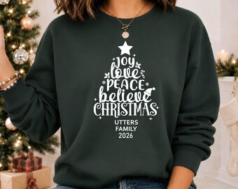Custom Matching Family Christmas Sweatshirt Family Reunion Cousin Christmas Crew Family Sweater Matching Sweatshirt Personalized Xmas Gifts