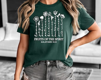 Fruits OF The Spirits Galatians Shirt Bible Verse Tee Christian Gift Religious Tshirt Church Tshirt Popular Now Mothers Day Gift Faith Shirt