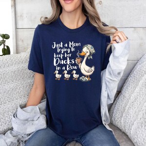 Funny Mom Shirt Mothers Day Gift Mama Mini Duck Motherhood Shirt Mothers Day Shirt Mom Life Maternity Shirt Tired Moms Mama Gift Graphic Tee 画像 5