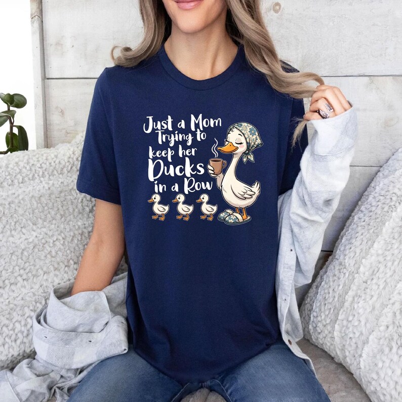 Funny Mom Shirt Mothers Day Gift Mama Mini Duck Motherhood Shirt Mothers Day Shirt Mom Life Maternity Shirt Tired Moms Mama Gift Graphic Tee 画像 14