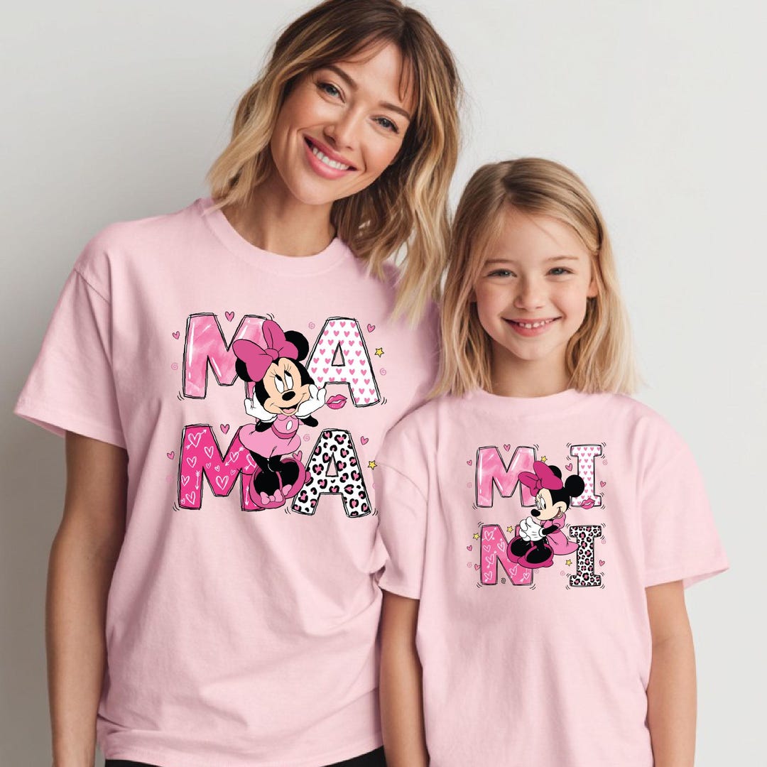 Mama and Mini Matching Minnie Mouse Shirts Mothers Day Mother Daughter ...