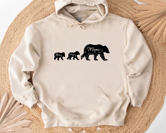 Custom Mama Bear And Children Hoodie  Custom Mom Gift  Mom Gift From Kids  Personalized Hoodie  Custom Hoodie  Mama Hoodie, Custom Mom
