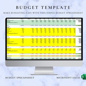 Annual Budget Spreadsheet| Excel Budget Template | Monthly Budget Spread Sheet | Excel | Budget | Excel Budget | Instant Download