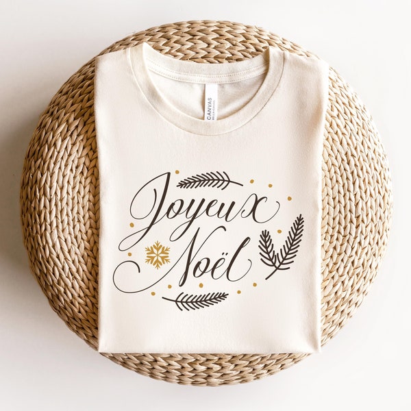 Joyeux Noel Christmas Shirt, Amazing Merry Christmas in French Girl Shirts, Joyeux Noël Cadeau Girl Gift l Gifts for Christmas