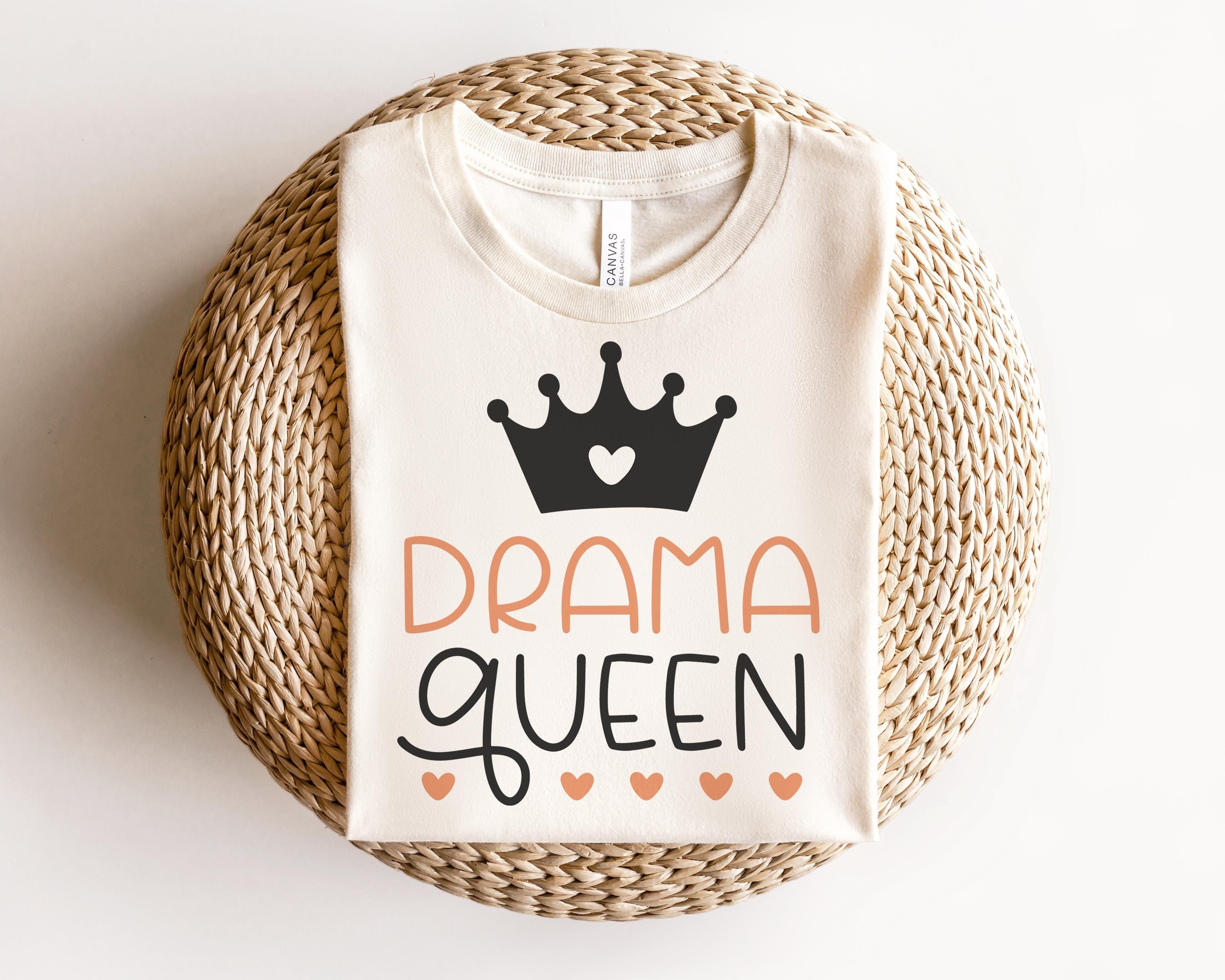 Drama Queen Tee Great Summer Ladies T-shirt With A Lovely Gold 