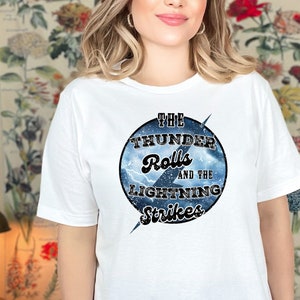 Thunder Rolls Tshirt, Lightning Strike Tee, Country Concert Tee, Country Concert tshirt, Western Tee