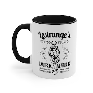 Dark Mark Coffee Mug, Dark Mark Tattoo Mug, Dark Arts Mug, Bellatrix Lestrange Mug, Death Eater Coffee Mug, Dementor Mug
