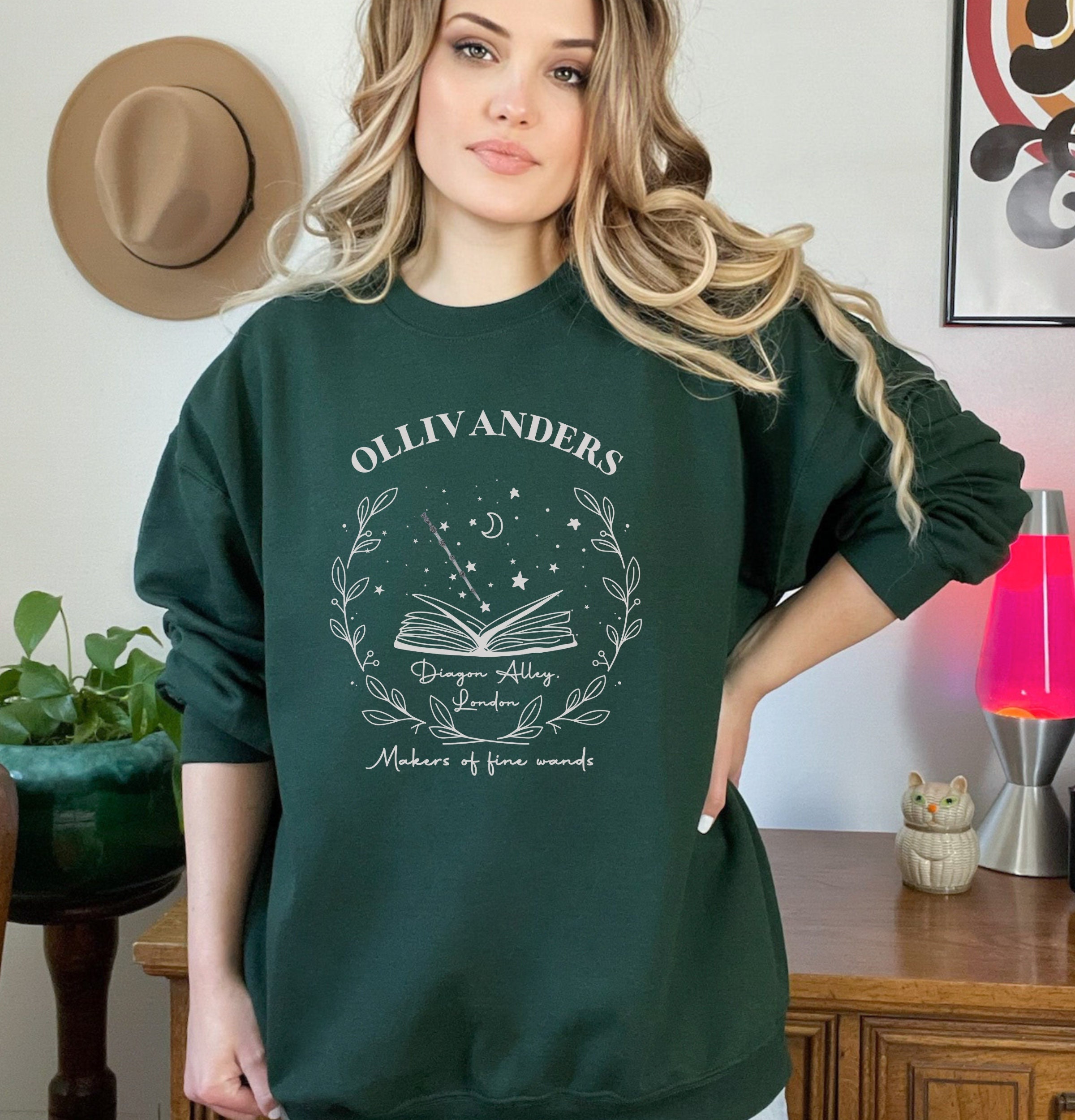 Ollivanders Wand Shop Sweatshirt, Wizard Book Shirt, Magic Wands Shirt, Wizard Sweatshirt, Witchcraft School, Universal Trip Shirt